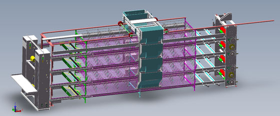 Thép khung lớp trứng gà lồng OEM gà đẻ trứng lồng