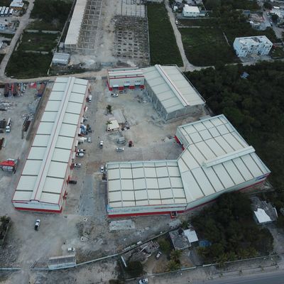 Cấu trúc thép nhẹ Prefab Tòa nhà khoan có thể tháo rời chống nước