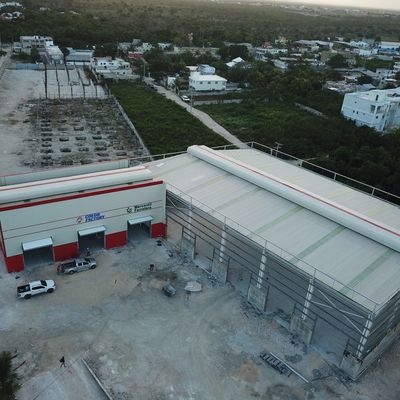 Hot Dip Galvanized Prefab Warehouse Building Large Span BV Chứng nhận