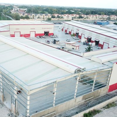 Hot Dip Galvanized Prefab Warehouse Building Large Span BV Chứng nhận