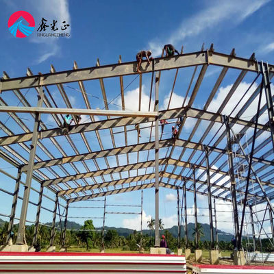 Purlin Prefab Nhà kho Xây dựng cấu trúc thép Xử lý bề mặt sơn