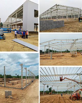 OEM Nhà khung thép nhẹ được chế tạo sẵn