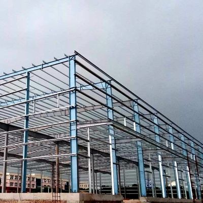 PVDF/PTFE/PVC lớp phủ cấu trúc thép Tòa nhà xưởng với khả năng nâng cần cẩu