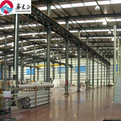 Nhà kho kết cấu thép tiền chế tùy chỉnh với thép kim loại mạ kẽm cho xưởng sản xuất lớn