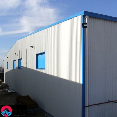 Nhà kho kết cấu thép tiền chế tùy chỉnh với thép kim loại mạ kẽm cho xưởng sản xuất lớn