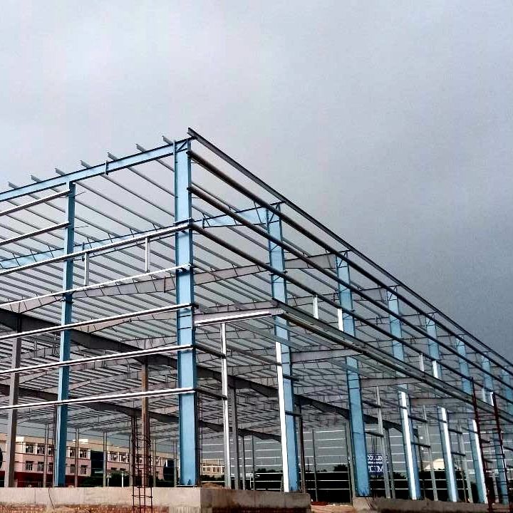 PVDF/PTFE/PVC lớp phủ cấu trúc thép Tòa nhà xưởng với khả năng nâng cần cẩu