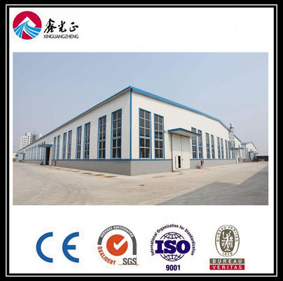 Nhà kho mái nghiêng Tòa nhà chế tạo sẵn Xưởng chế tạo khung thép tái chế