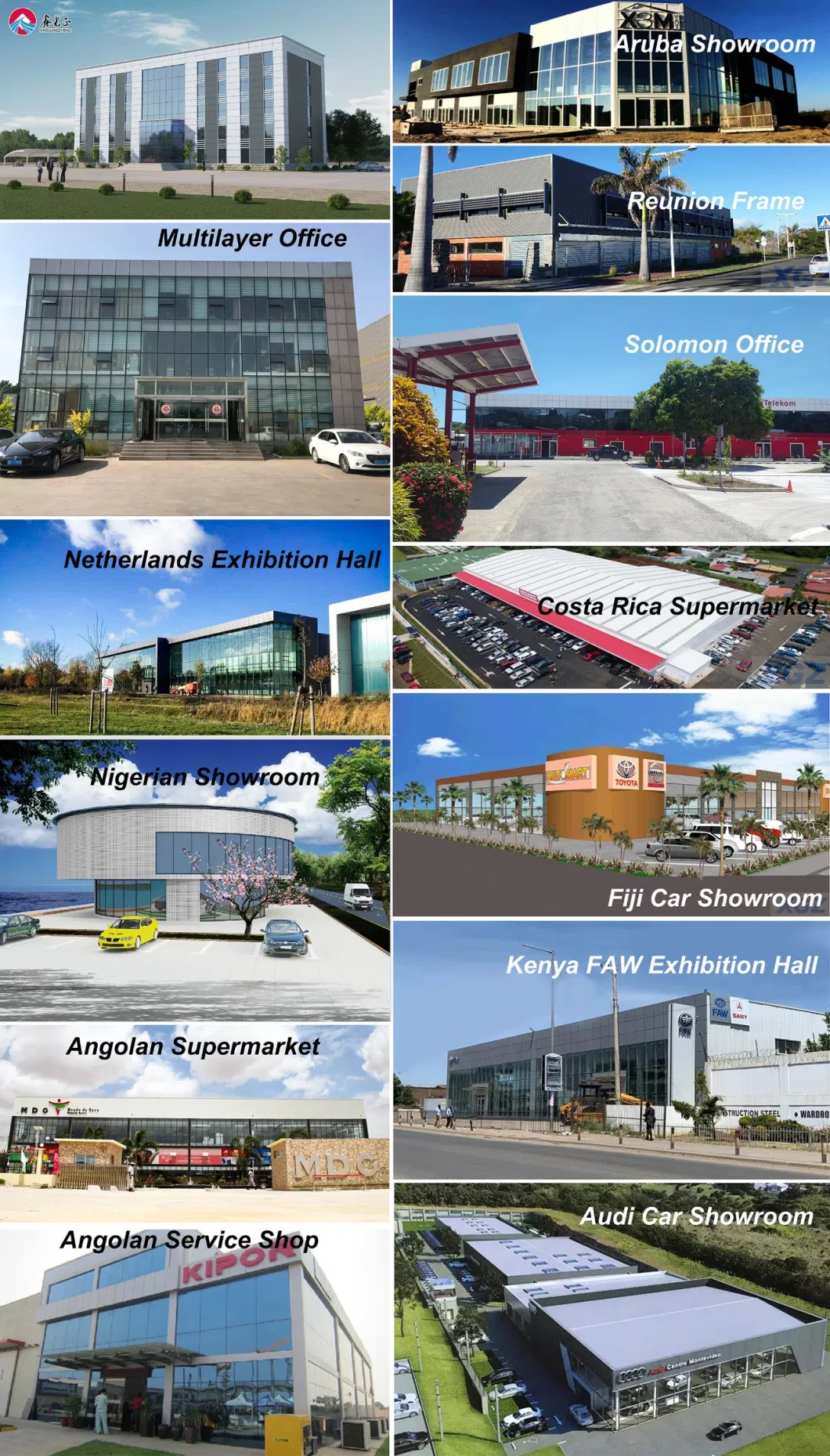 Q235 Xây dựng cấu trúc thép sơn chống rỉ sét khung kim loại chế tạo sẵn 2
