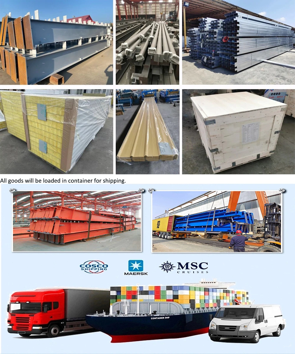 OEM Nhà khung thép nhẹ được chế tạo sẵn 8