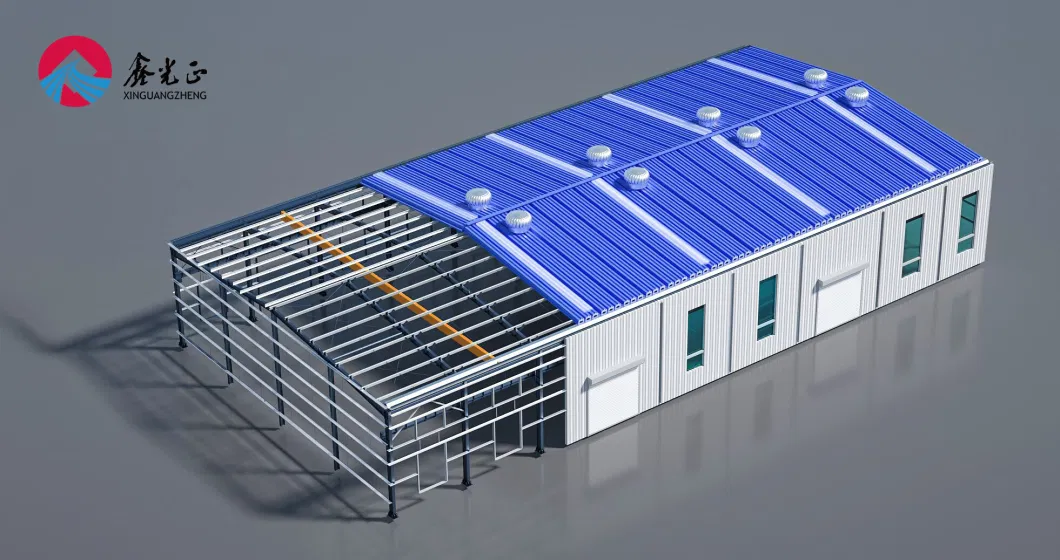 Nhà kho xây dựng cấu trúc thép tái chế 100% với bố cục linh hoạt 0