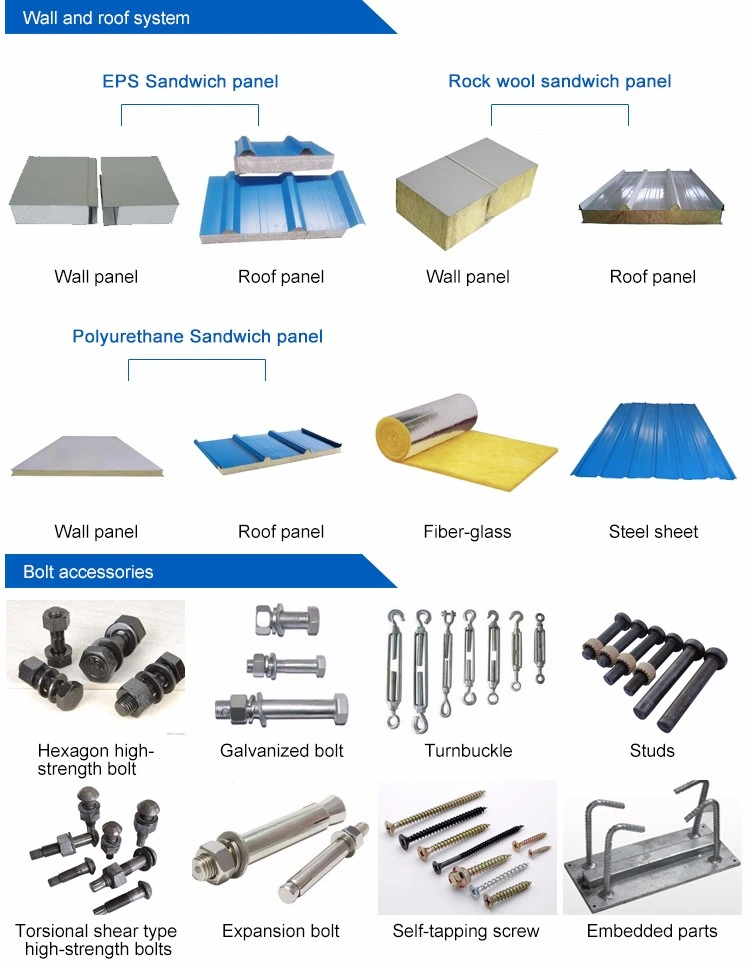 Sơn Xây dựng cấu trúc thép OEM Xưởng kho cấu trúc thép tiền chế 2
