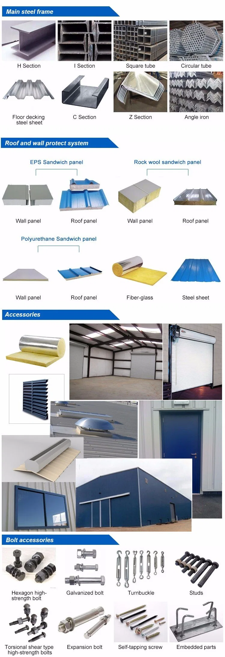 H Section Steel Warehouse Xây dựng kho thép công nghiệp nhẹ 1